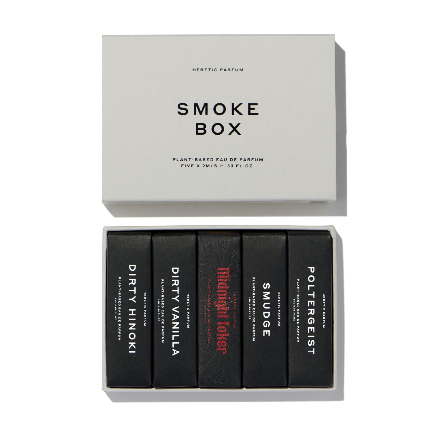 Heretic Parfum Smoke Box Discovery Set for $35.00 | Scentbird