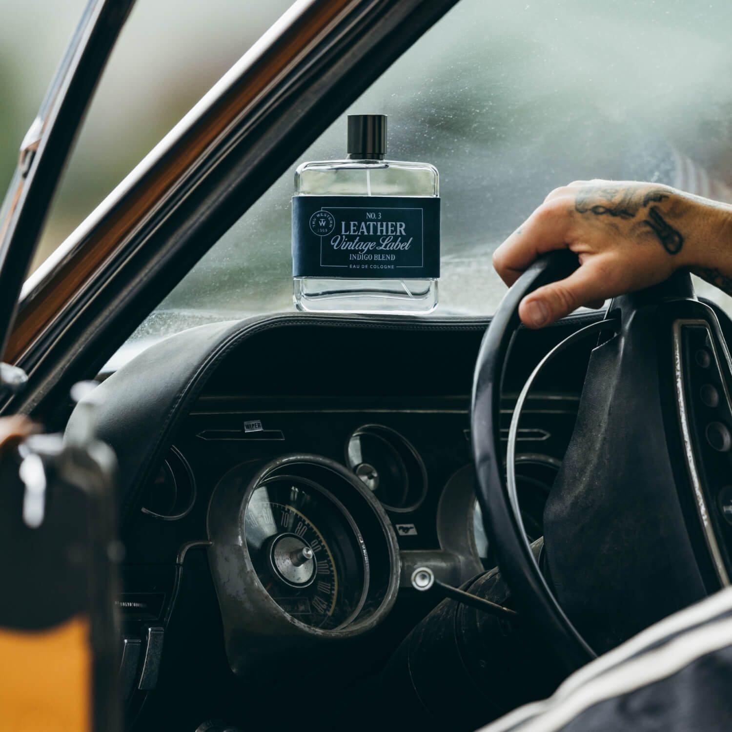 No. 3 Leather Vintage Label Indigo Blend