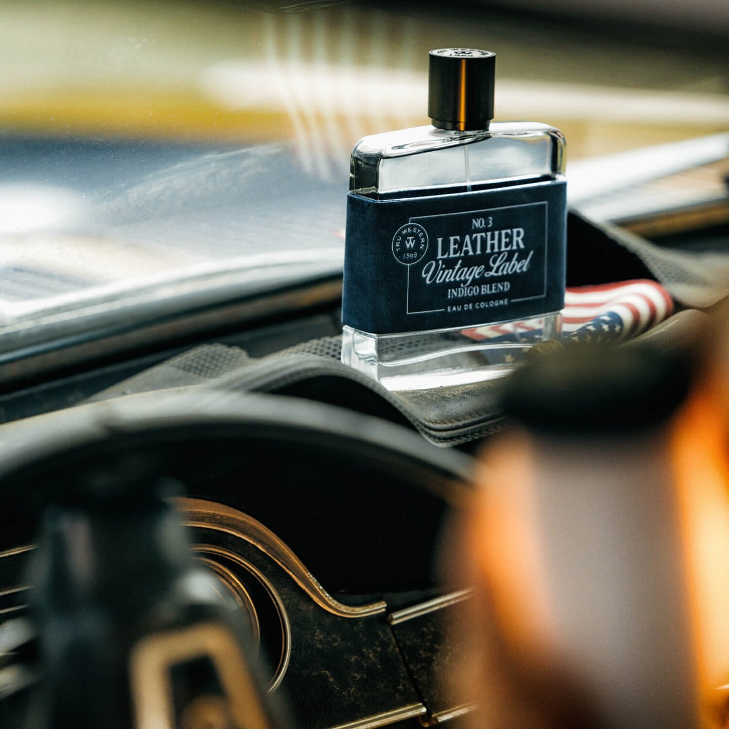 No. 3 Leather Vintage Label Indigo Blend