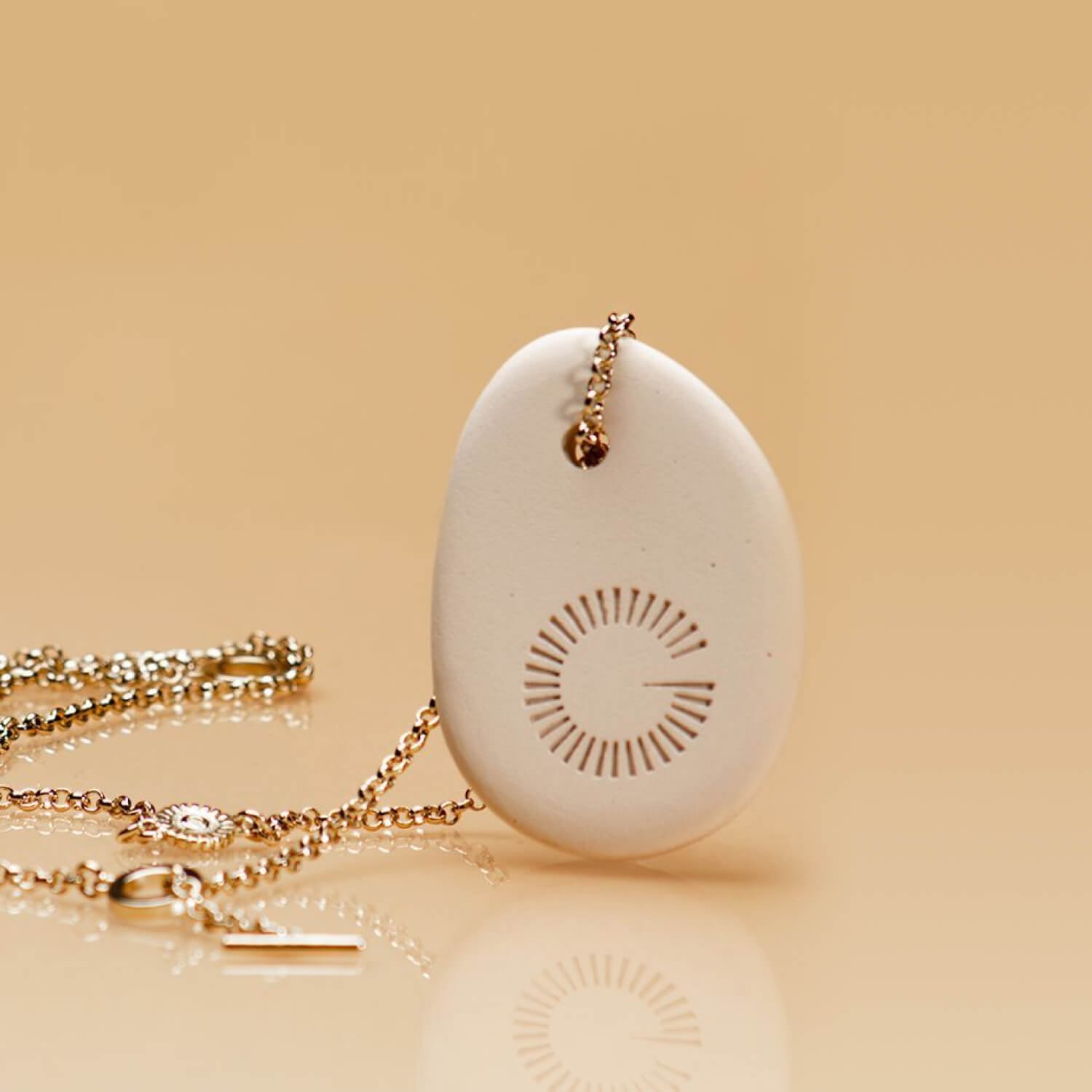 Pebble Necklace - Gold Chain